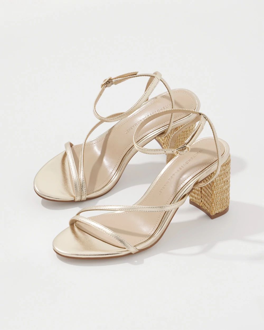 Gold Raffia Sandal | White House Black Market